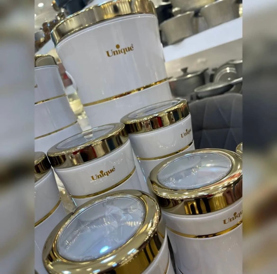  سرویس آشپزخانه 18 پارچه یونیک درب طلایی — تصویر ۴