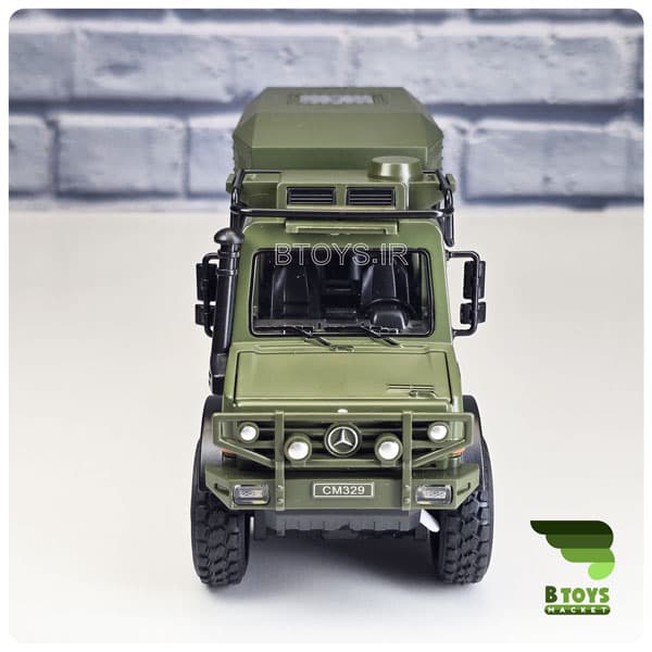 ماکت کامیون کمپر مرسدس بنز یونیماگ سبز(MERCEDES BENZ unimog camping) — تصویر ۶