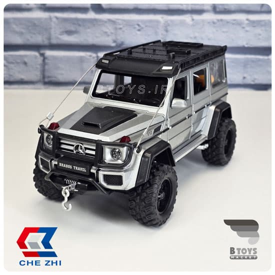 ماکت مرسدس بنز جی کلاس کمپینگ نقره ای(BENZ G-CLASS Camping Chezhi)