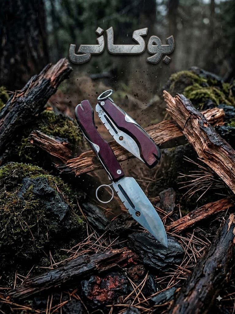 چاقوی مدل بوکانی با طراحی سنتی و کیفیت ساخت بالا