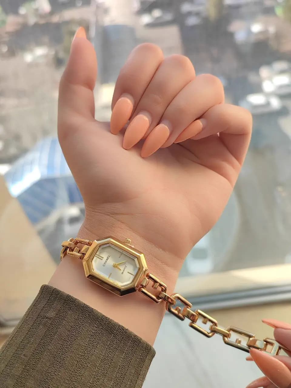 ساعت مچی زنانه Chanel هشت ضلعی بند زنجیری | 6 رنگ دلبر — تصویر ۳