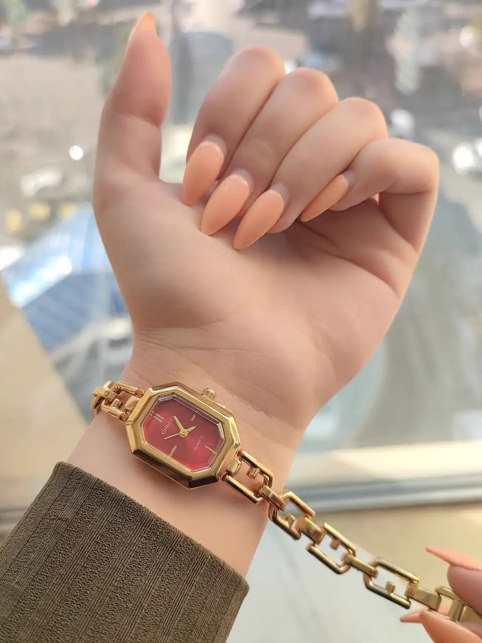 ساعت مچی زنانه Chanel هشت ضلعی بند زنجیری | 6 رنگ دلبر — تصویر ۷