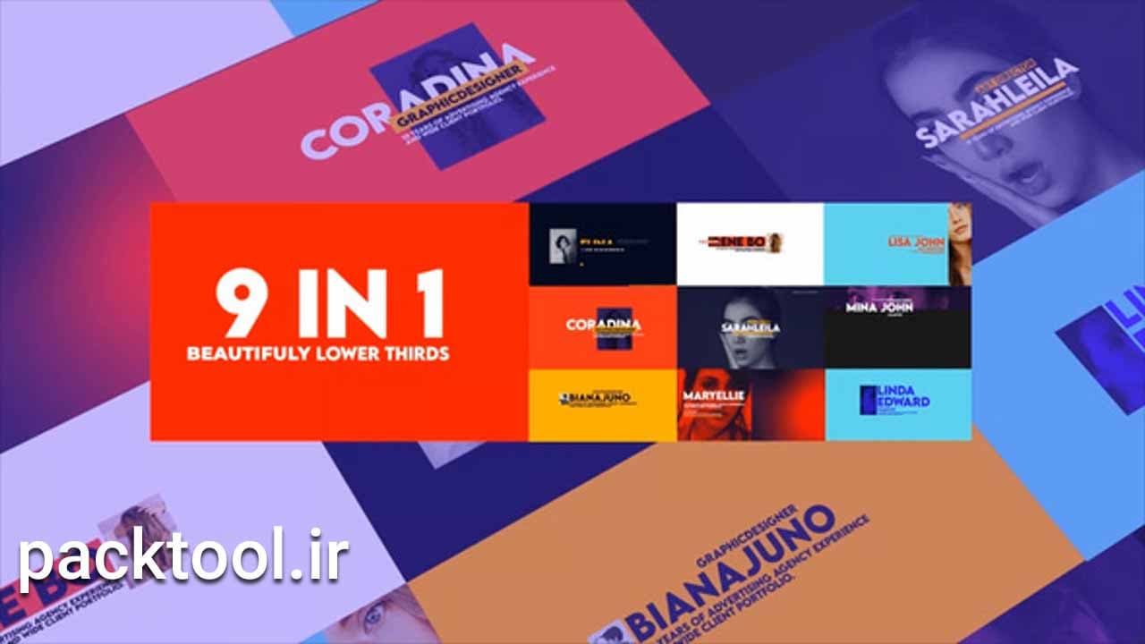 دانلود پروژه آماده پریمیر زیرنویس Lower Thirds