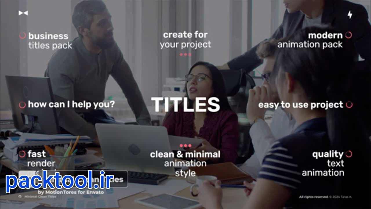 دانلود پروژه آماده پریمیر عناوین مینیمال Minimal Clean Titles