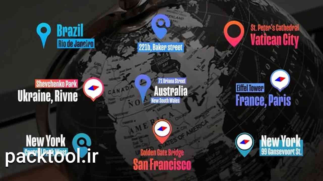 پروژه آماده پریمیر پرو عناوین لوکیشن مدرن Location Title