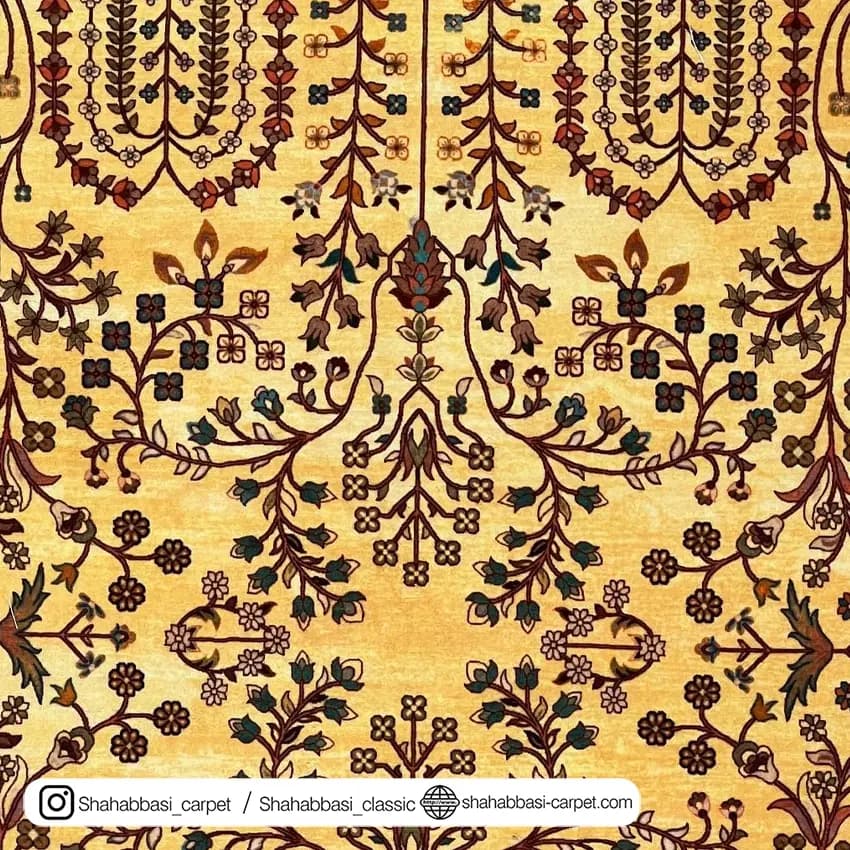 فرش سنتی کد 800108 طلایی — تصویر ۳