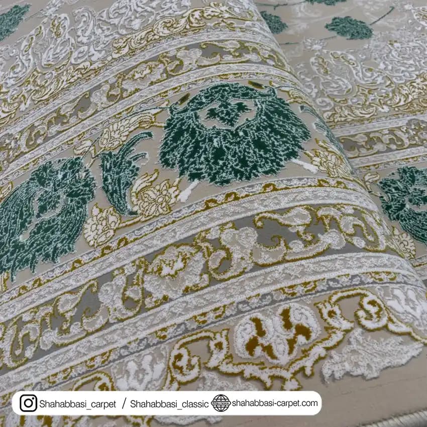 فرش ماشینی کد 3113 صدفی — تصویر ۳