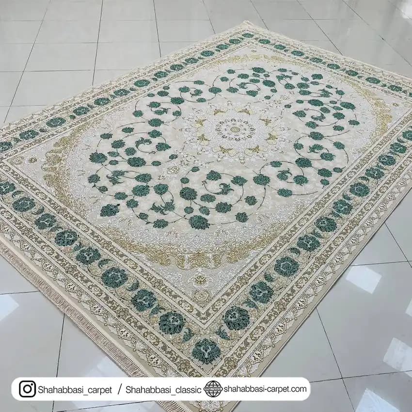 فرش ماشینی کد 3113 صدفی — تصویر ۲