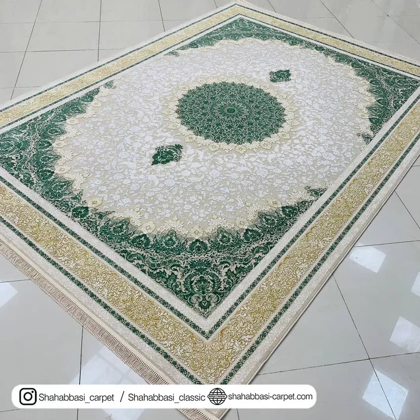 فرش ماشینی کد 3112 صدفی — تصویر ۲
