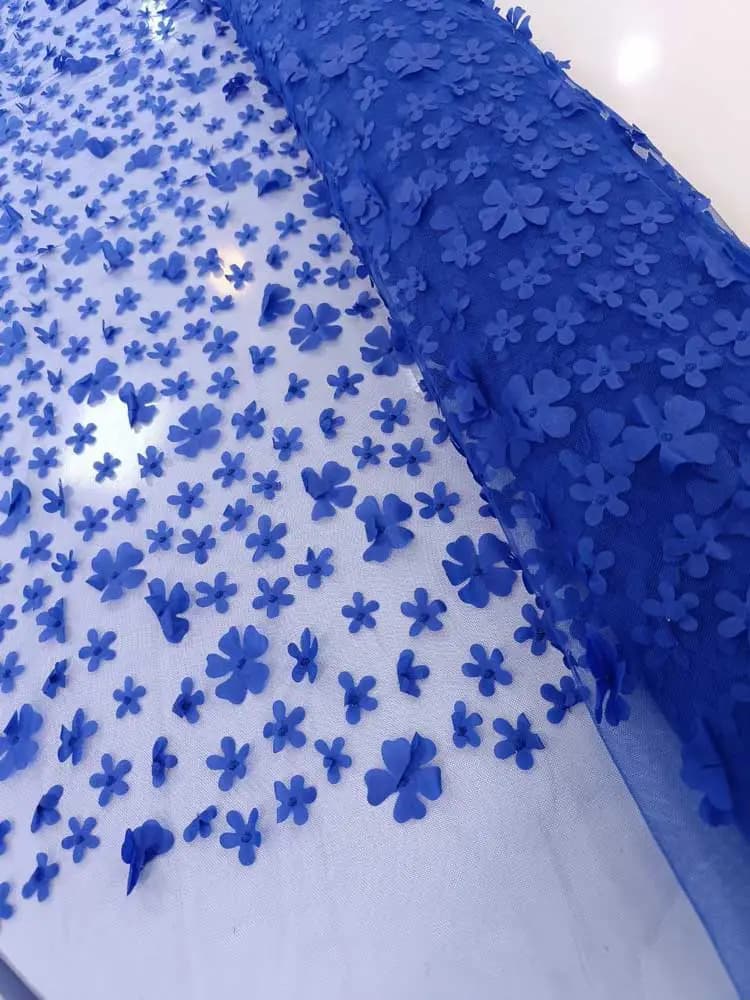 پارچه توری شکوفه برجسته 5