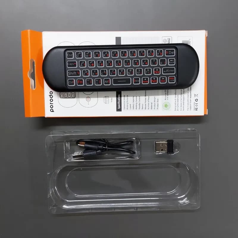 موس بی سیم و مینی کیبورد پرودو Porodo Air Remote Mouse PD-ARMKB — تصویر ۲