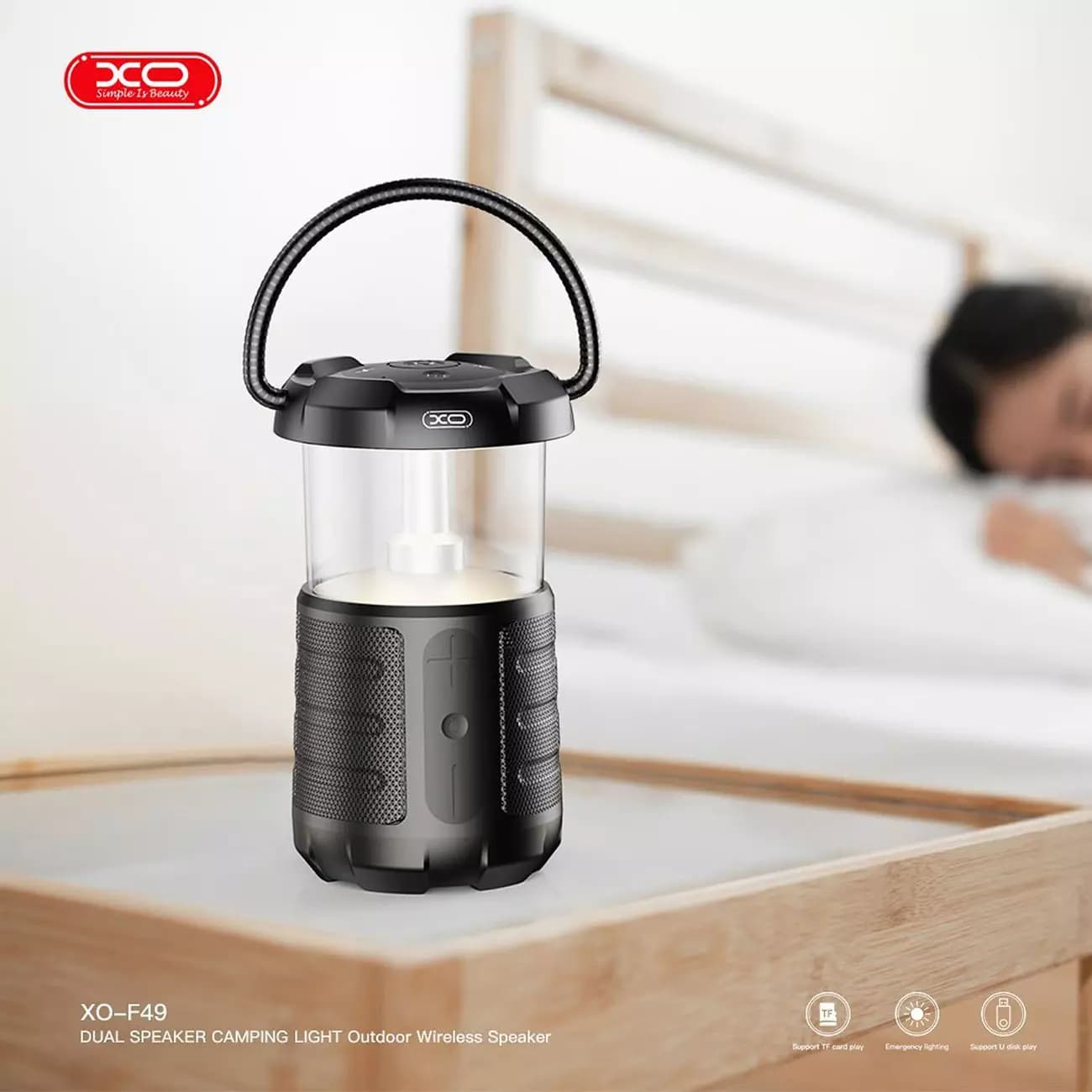 اسپیکر بلوتوثی و چراغ کمپینگ شارژی ایکس او XO F49 — تصویر ۴