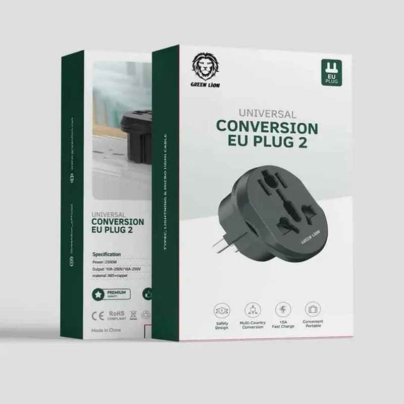 مبدل برق گرین لاین Green Lion Universal Conversion EU Plug — تصویر ۶