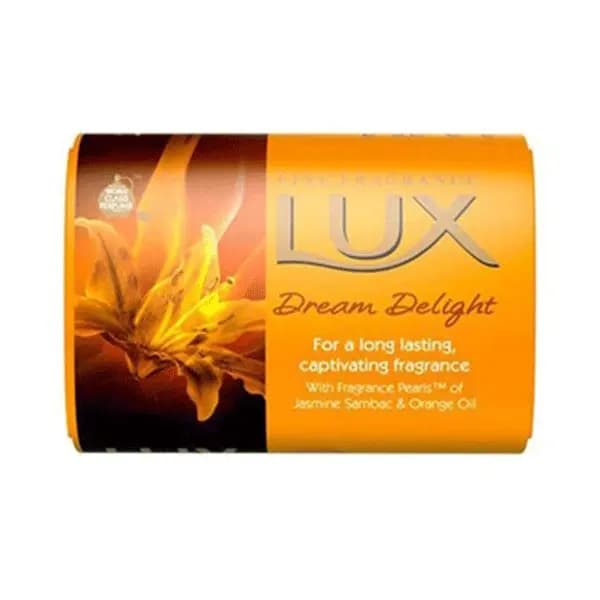 صابون لوکس خارجی مدل Dream Delight حاوی روغن یاس سامباک و روغن پرتقال 85 گرم