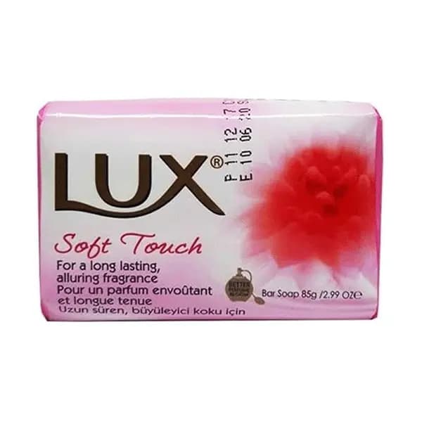 صابون لوکس خارجی مدل Soft Touch با عصاره گل رز 85 گرم
