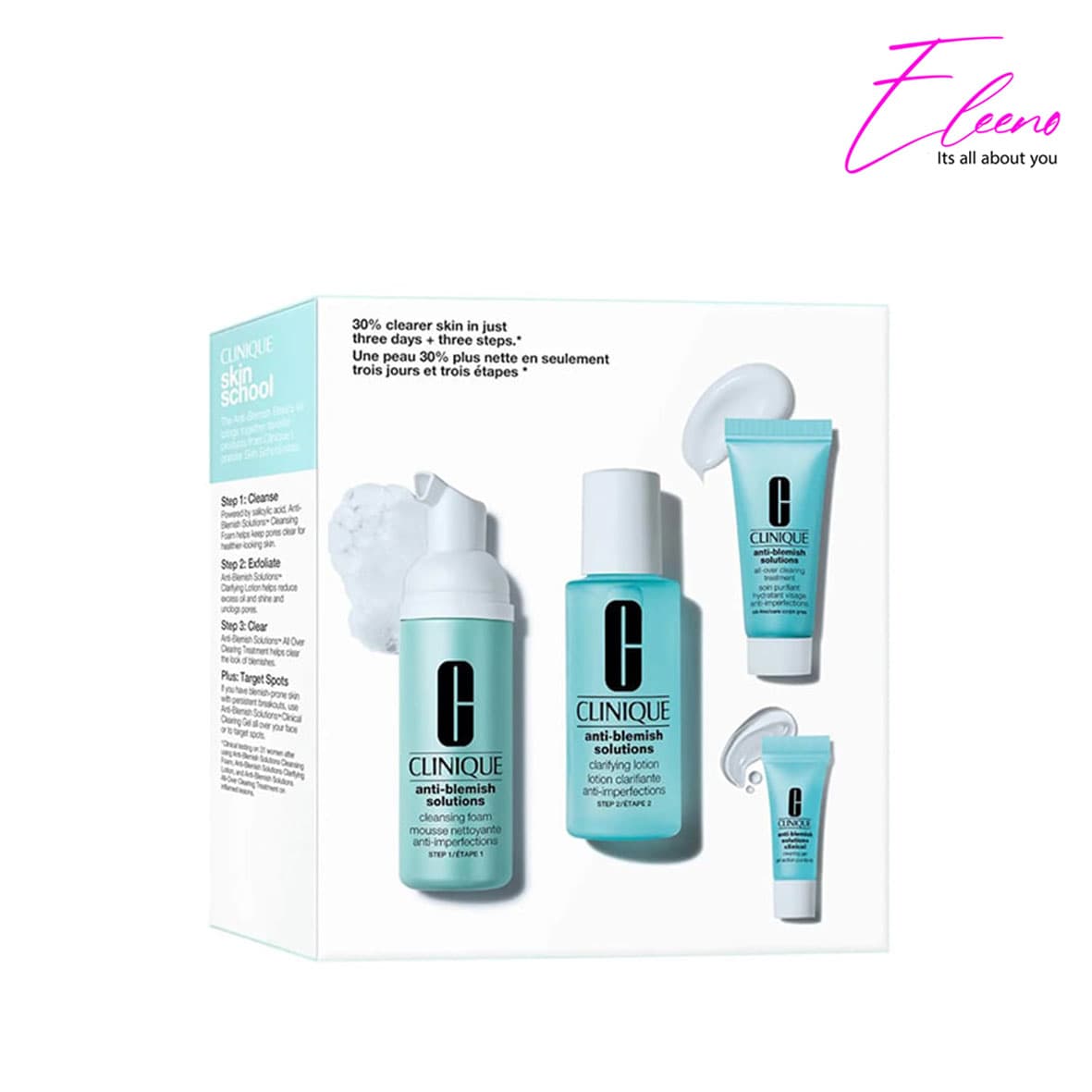 پک سه عددی ضد جوش و لک کلینیک skin school — تصویر ۳