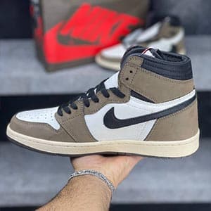 جردن 1 های ترویس اسکات موکا Jordan 1 High Travis Scott Mocha — تصویر ۳