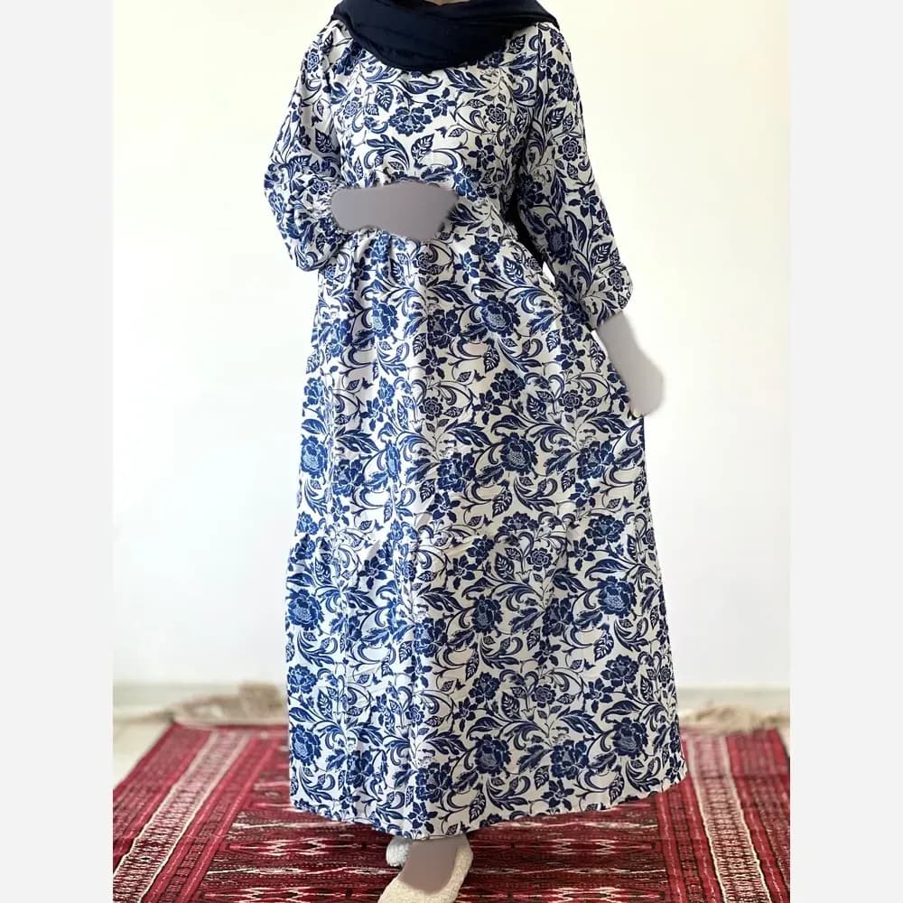 پیراهن ساحلی زنانه جنس فلور بوگاتی فری سایز قد 135 — تصویر ۱۰