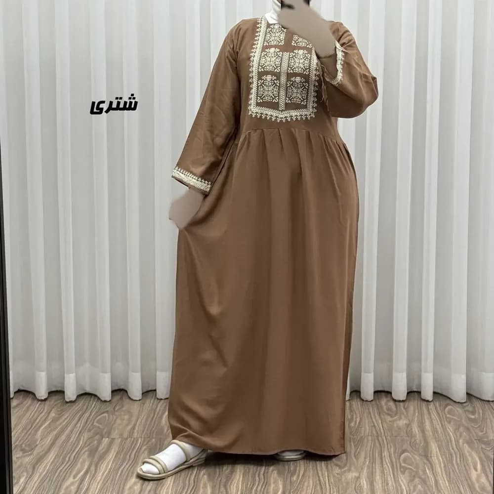 پیراهن ساحلی نخی زنانه مدل ساره 2 کد 1756 فری سایز با کمربند — تصویر ۱۲