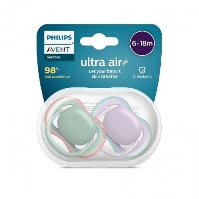 پستانک اونت اولترا ایر ۶ تا ۱۸ماه avent ultra air