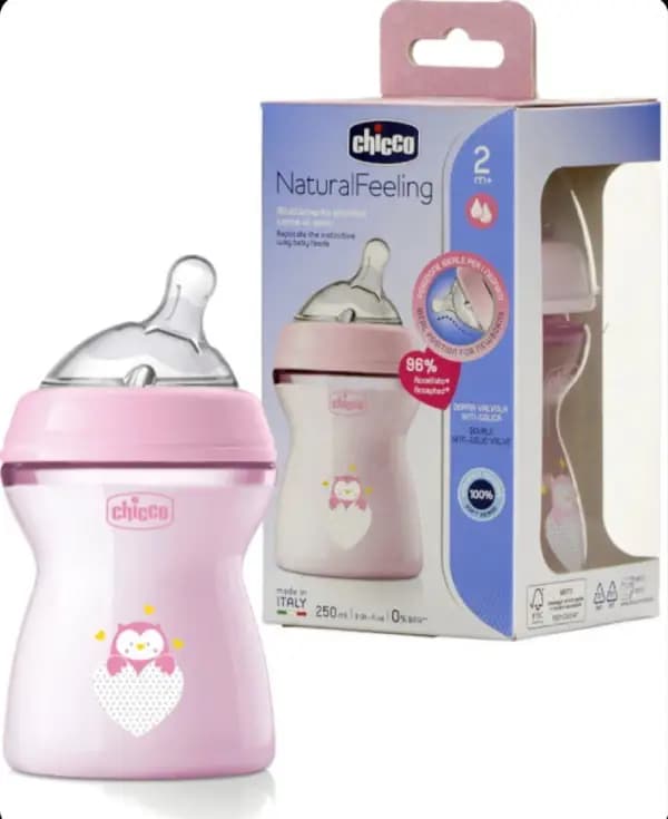 شیشه شیر 250 میل چیکو مدل نچرال جغد