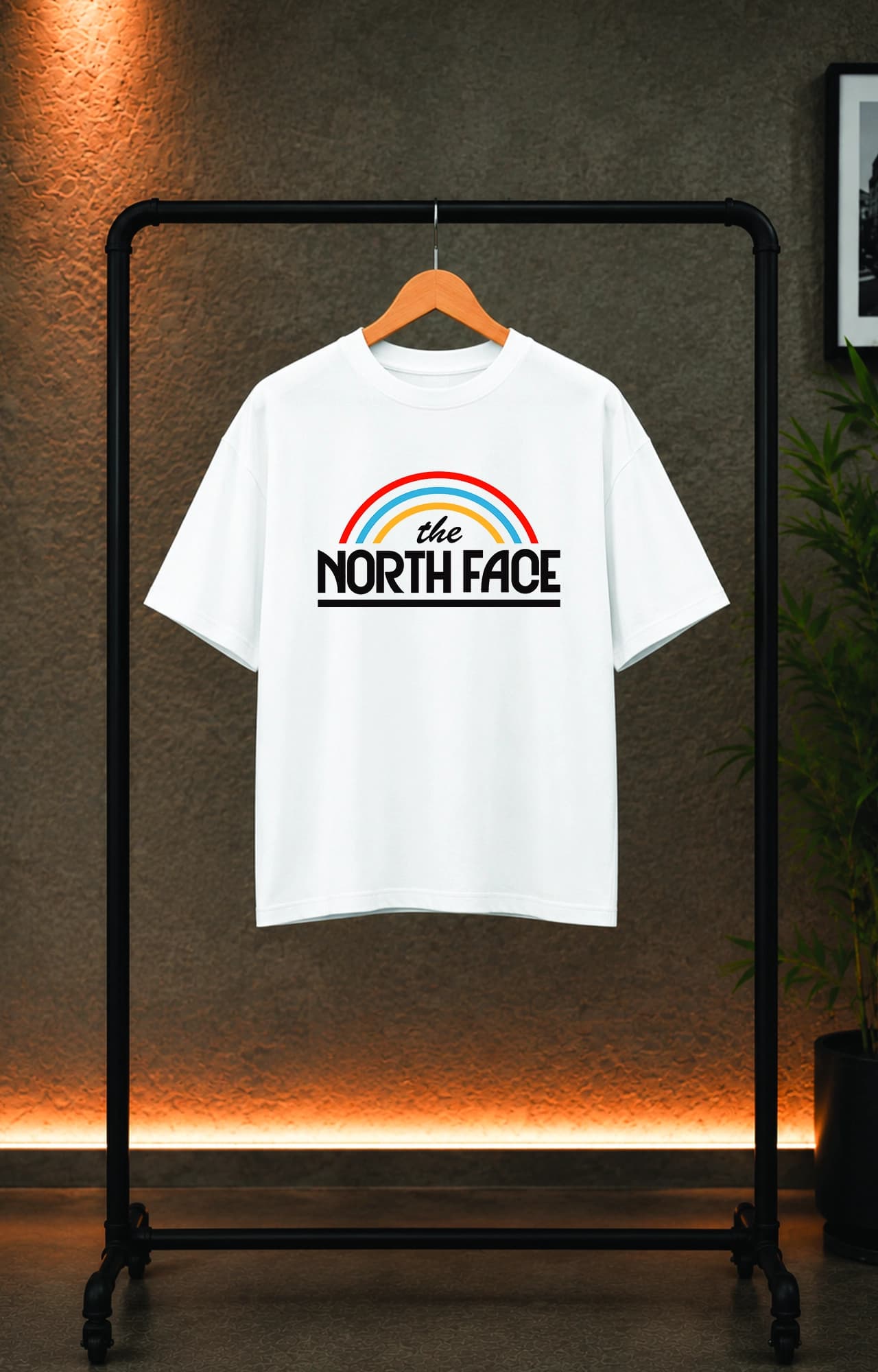 تیشرت باکسی ترک دخترانه طرح نورث فیس the north face کد 5098 — تصویر ۳