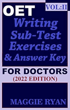 کتاب OET Writing for Doctors by Maggie Ryan: Updated OET Preparation Book: VOL. 2, 2022 Edition