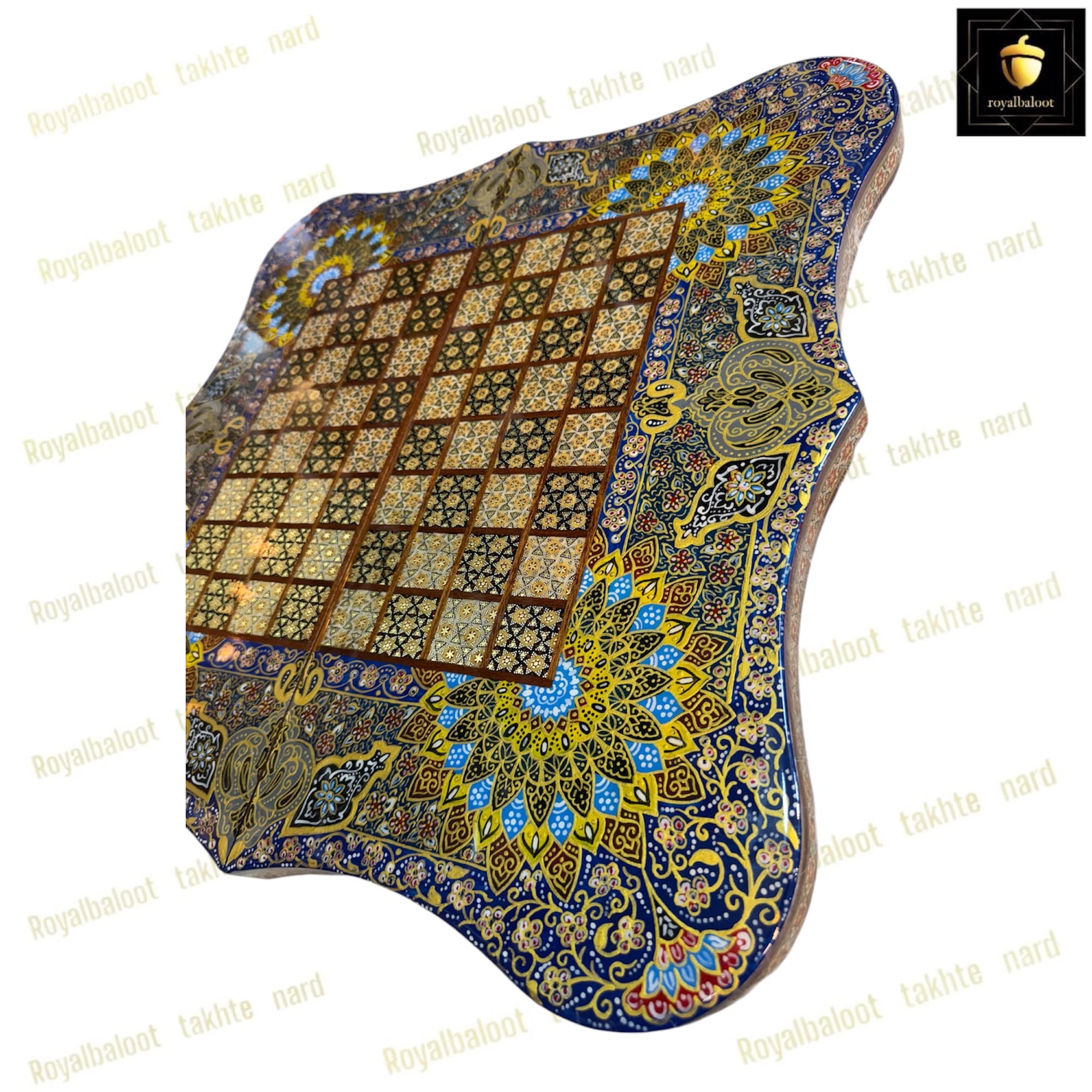 تخته نرد خاتم کاری تذهیب کد 218 — تصویر ۸
