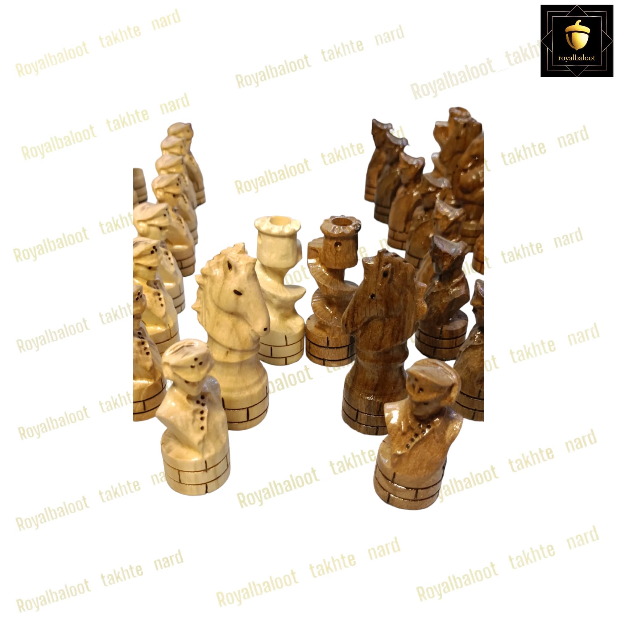 مهره شطرنج منبت چوبی طرح رخ 2 کد 72