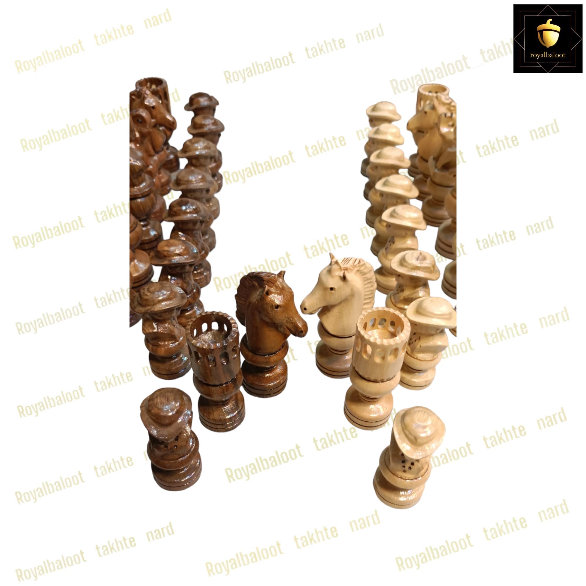 مهره شطرنج منبت چوبی طرح رخ 1 کد 71