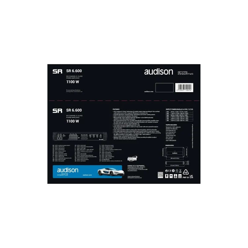آمپلیفایر 6 کانال اودیسون مدل Audison SR 6.600 — تصویر ۳