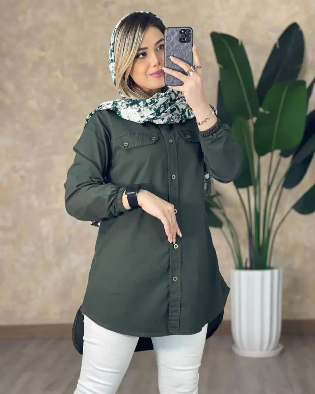 مانتو شومیزی بغل زیپ — تصویر ۴