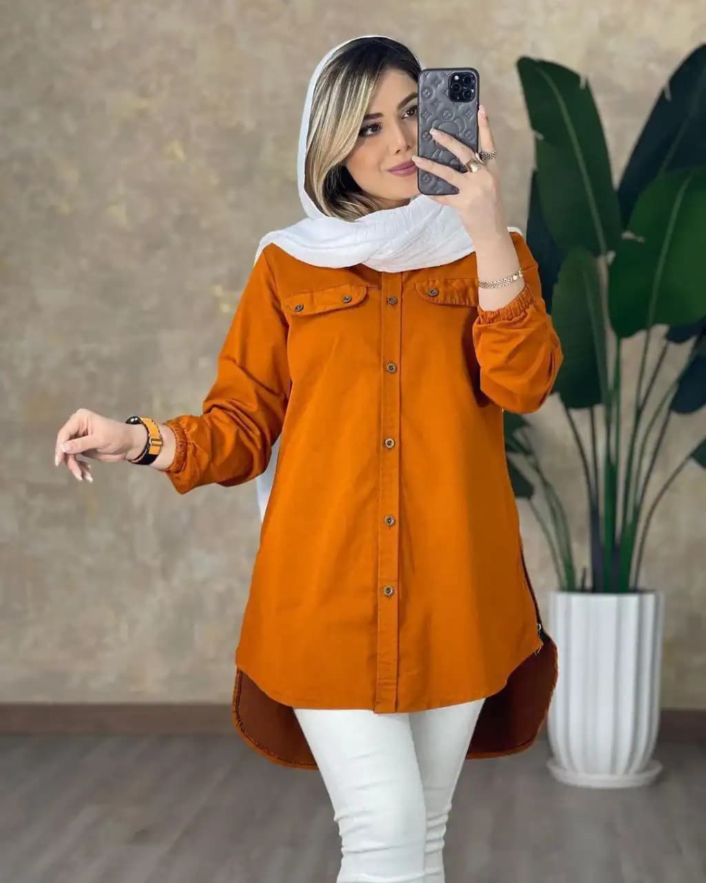 مانتو شومیزی بغل زیپ — تصویر ۳