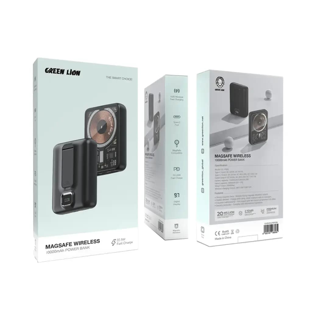 پاوربانک گرین لاین مدل Chambers Magsafe ظرفیت 10000 میلی آمپر ساعت — تصویر ۳