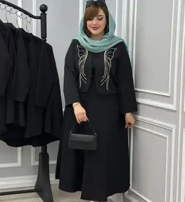 ست کت و دامن مجلسی پروانه
