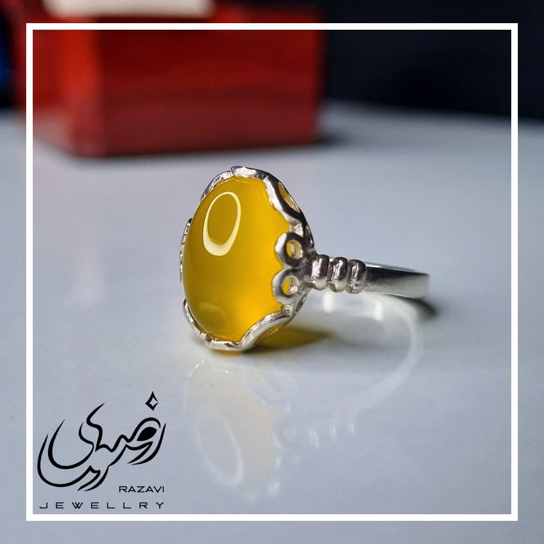 انگشتر زنانه نقره شرف الشمس طرح نگارین کد 157