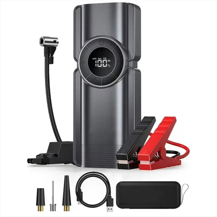 جامپ استارتر و پاوربانک 10 هزار میلی آمپر مدل GNJUMPSTRBK گرین لاین Green Lion Portable Jump Starter — تصویر ۴
