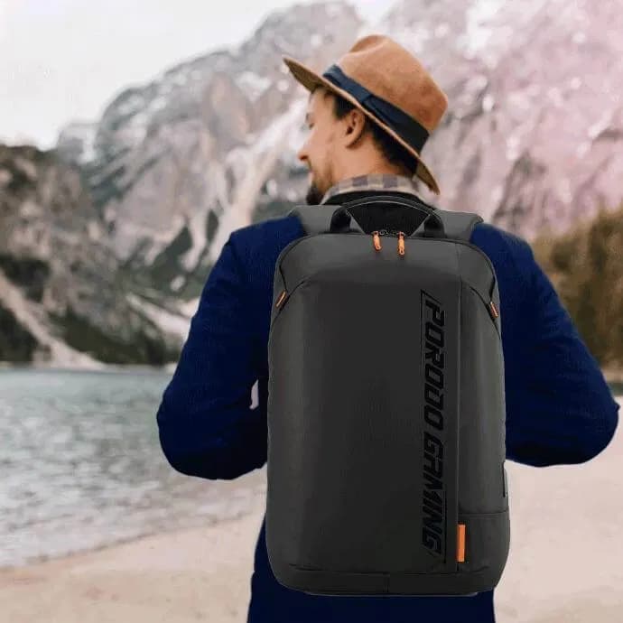 کوله پشتی لپ تاپ 15 اینچی گیمینگ مدل PDX533 پرودو Porodo Gaming Water-Resistant PU Laptop Backpack With USB-C Port — تصویر ۳