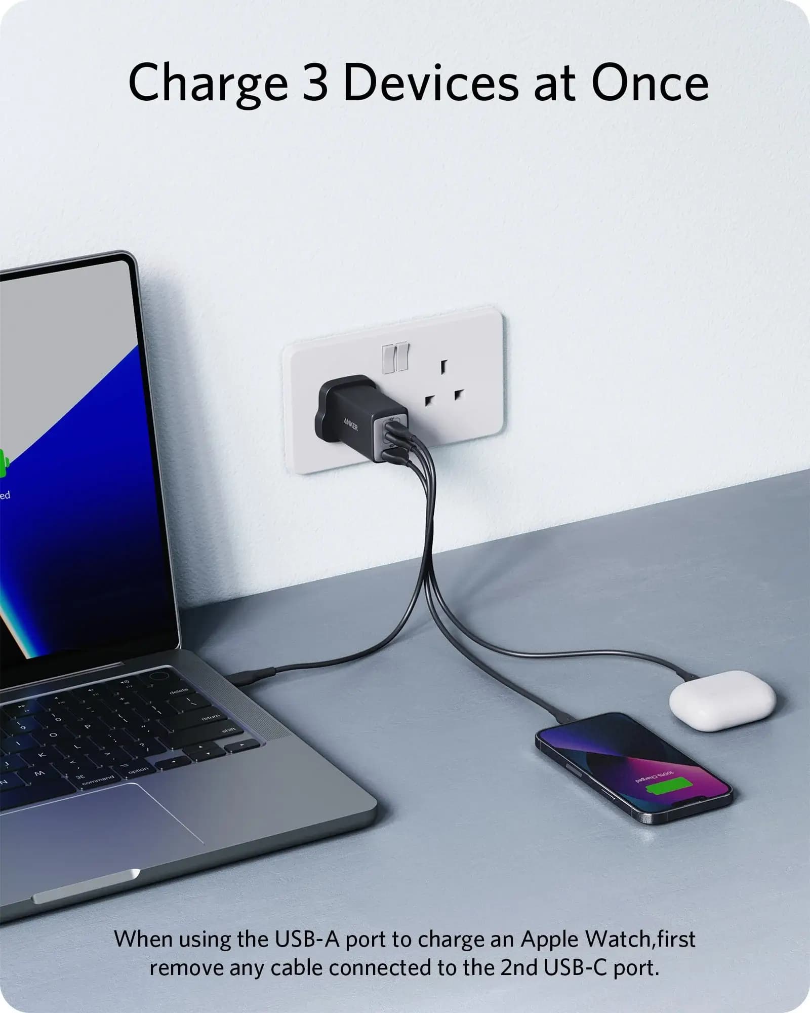 شارژر 65 وات نسل هفتم انکر Anker 735 Charger – مدل A2668 — تصویر ۲
