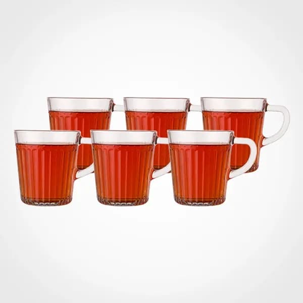 لیوان شیشه ای دسته دار 280 سی سی لیمون 2281 — تصویر ۳