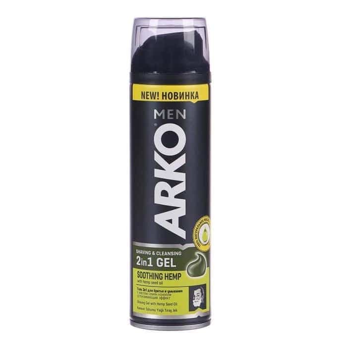 ژل اصلاح آرکو Arko مدل Soothing Hemp حجم ۲۰۰ میل — تصویر ۲
