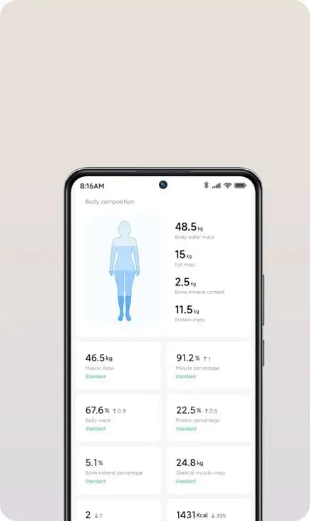 ترازوی هوشمند شیائومی Xiaomi Body Composition Scale S400 — تصویر ۴
