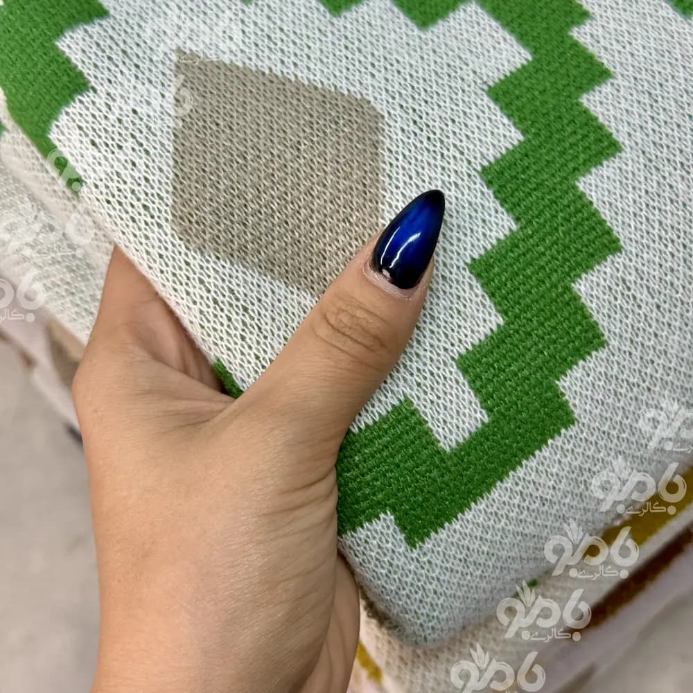 شال مبل طرحدار پانچی لوزی 3رنگ 140*200 — تصویر ۲