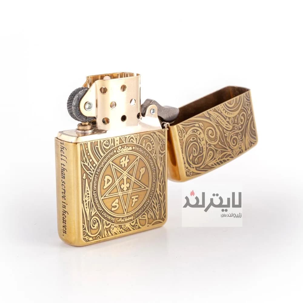 فندک زیپو مدل Brushed Brass CT135 کد 204b — تصویر ۵