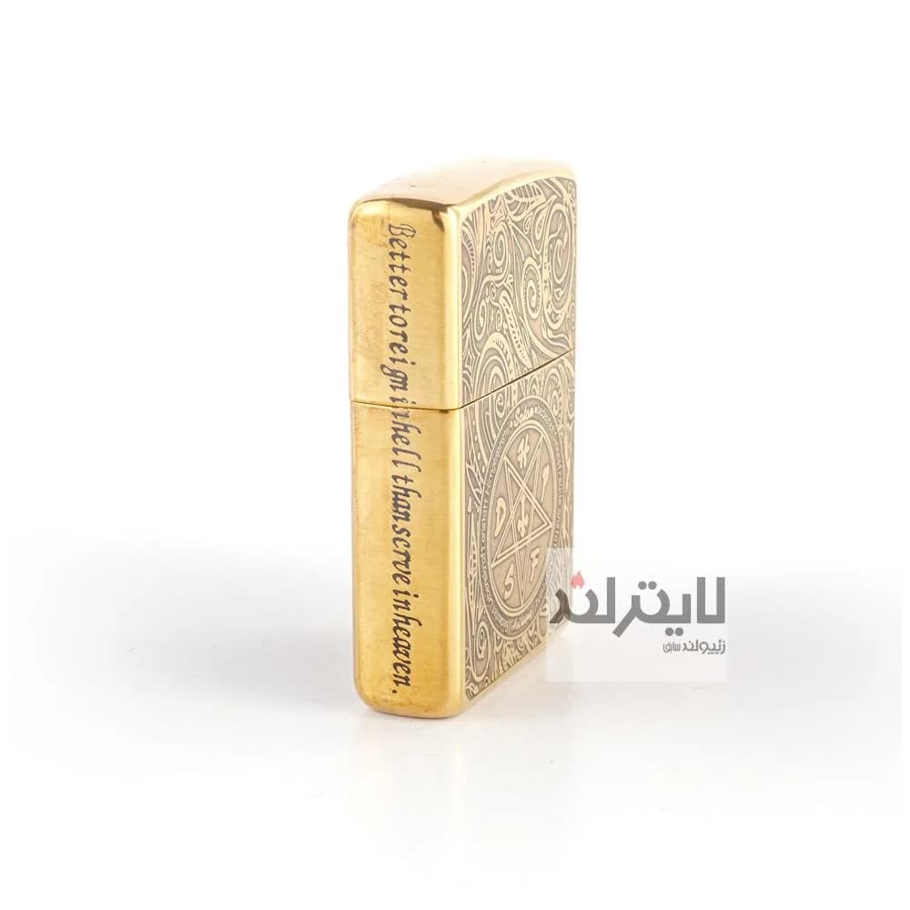 فندک زیپو مدل Brushed Brass CT135 کد 204b — تصویر ۴