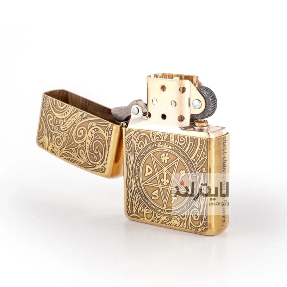 فندک زیپو مدل Brushed Brass CT135 کد 204b — تصویر ۶