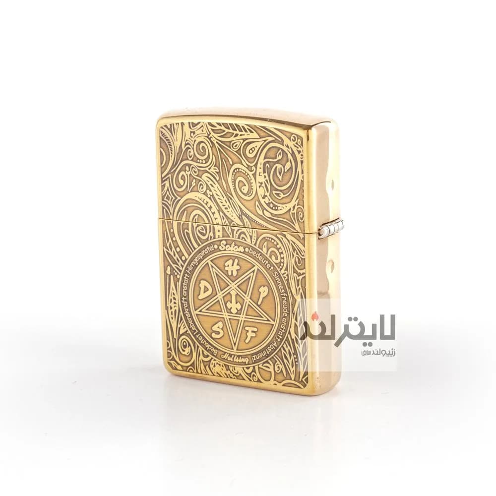 فندک زیپو مدل Brushed Brass CT135 کد 204b — تصویر ۳