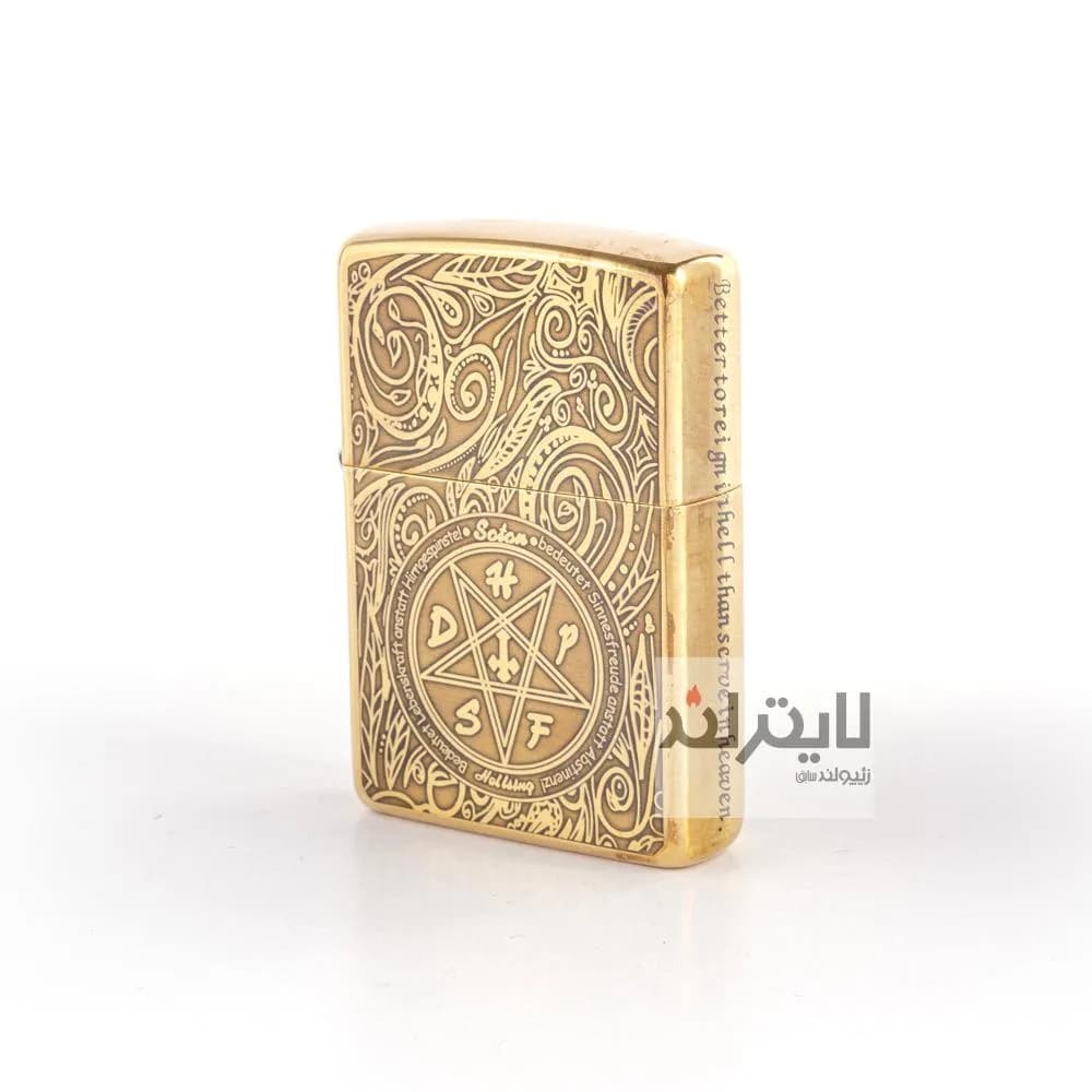 فندک زیپو مدل Brushed Brass CT135 کد 204b — تصویر ۲