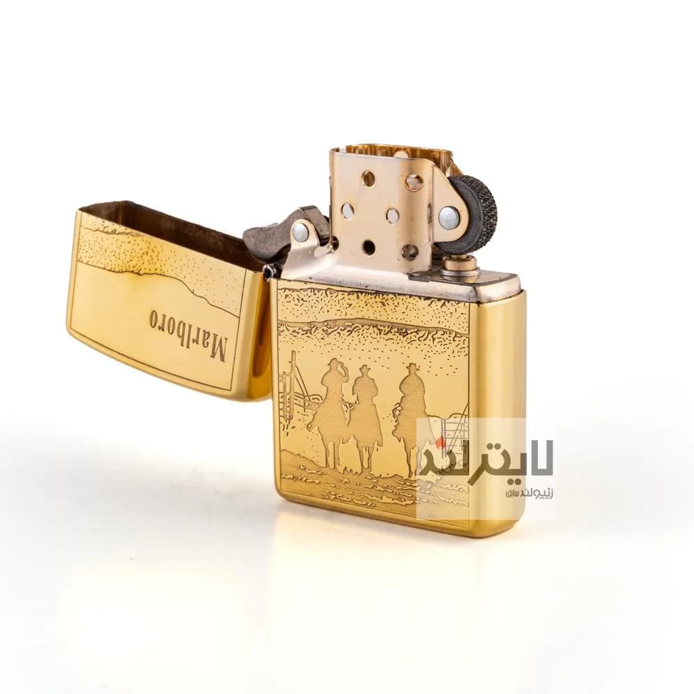 فندک زیپو مدل Brushed Brass CT022 کد 204b — تصویر ۴