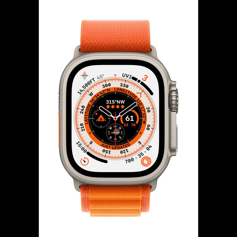 ساعت هوشمند اپل مدل الترا 1 تیتانیومی سری 49 میلی متری بند آلپاین | apple watch ultra1 alpine band titanium case 49mm — تصویر ۵